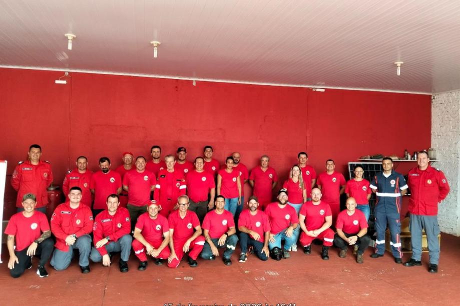 Bombeiros Voluntários de Concórdia ministram treinamento para Bombeiros Voluntários de Campinas do Sul (RS)